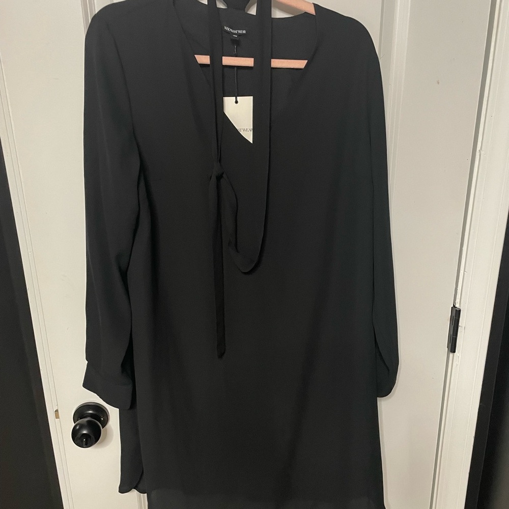 Who What Wear Elegant Black Long Sleeve Dress